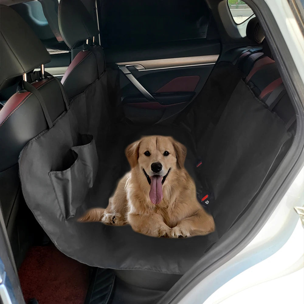 PawHaven™ Hard Bottom Dog Car Seat Cover – Waterproof Travel Hammock