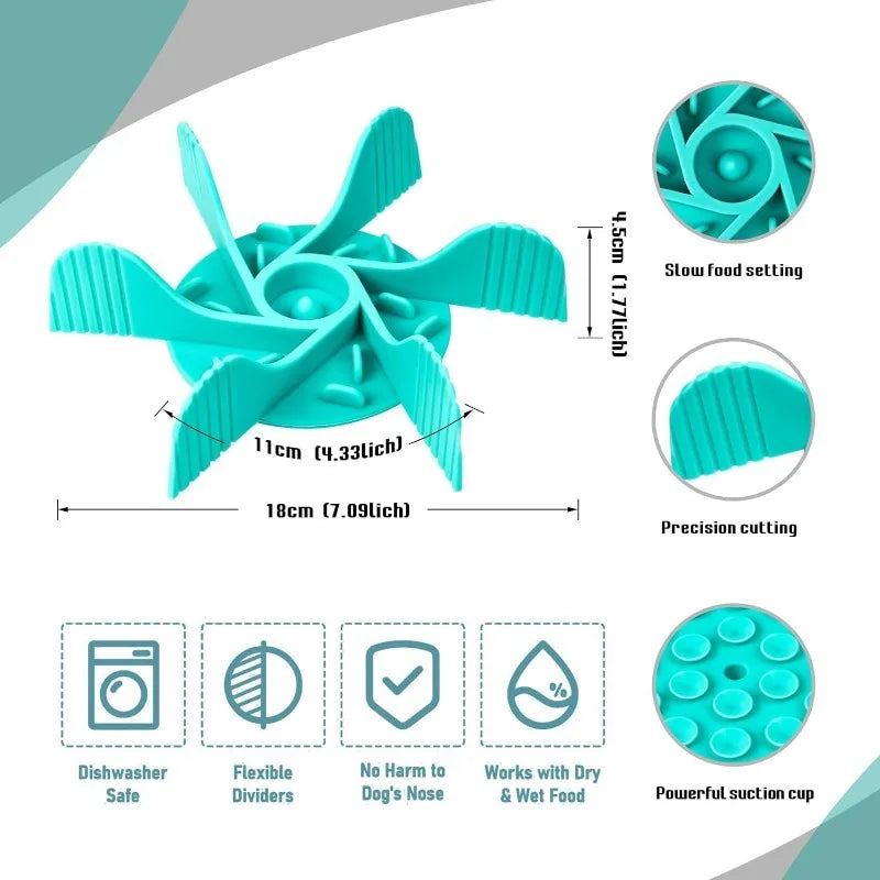 PawHaven™ SlowFeed Suction Bowl Insert – Anti-Choke Dog Feeder